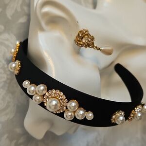 HEADBAND Pearls And Rhinestones.